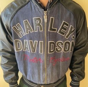 Harley Davidson Leather/Denim jacket